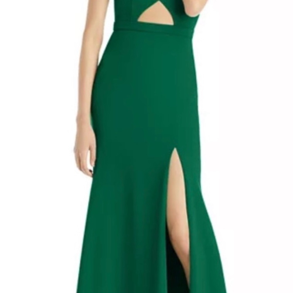 Aqua Emerald Maxi Dress with Cutout
